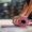 close up rolling yoga mat after working out fitness sport training club